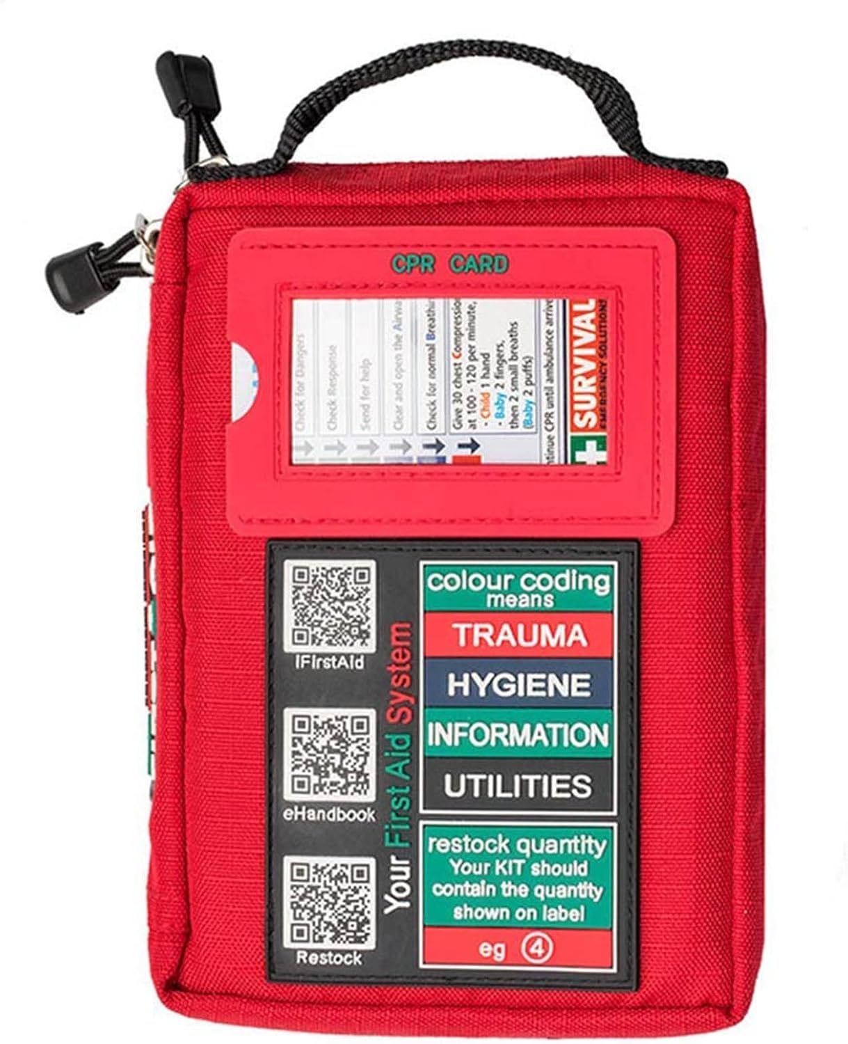 Red First Aid Bag, First Aid Bag, Portable Travel First Aid Kit Mini Medical Bag Drug Pack Storage Bag Empty Small Portable Medicine Outdoor Travel Rescue Bag Pouch Tote