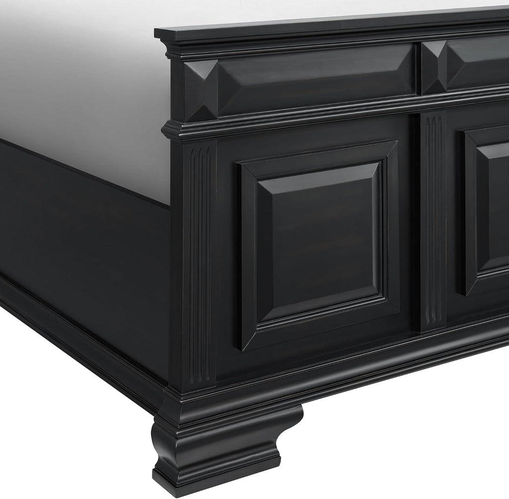 Picket House Furnishings Sumner King Panel 5PC Bedroom Set in Black