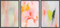 SIGNWIN Framed Canvas Print Wall Art Set Vibrant Pastel Watercolor Paint Stroke Shapes Abstract Illustrations Modern Art Decorative Nordic Calm/Zen for Living Room, Bedroom, Office - 16'x24'x3 Black