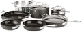 All-Clad Essentials Hard Anodized Nonstick Cookware Set 10 Piece Oven Safe 350F Pots and Pans Black
