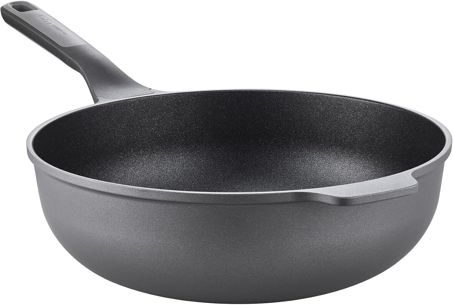 Berghoff Leo Stone+ Nonstick Ceramic 12in Wok Pan 5.3qt. Recycled Aluminum CeraGreen Non-toxic PFAS Free Cookware Stay-cool Handle Induction Cookware