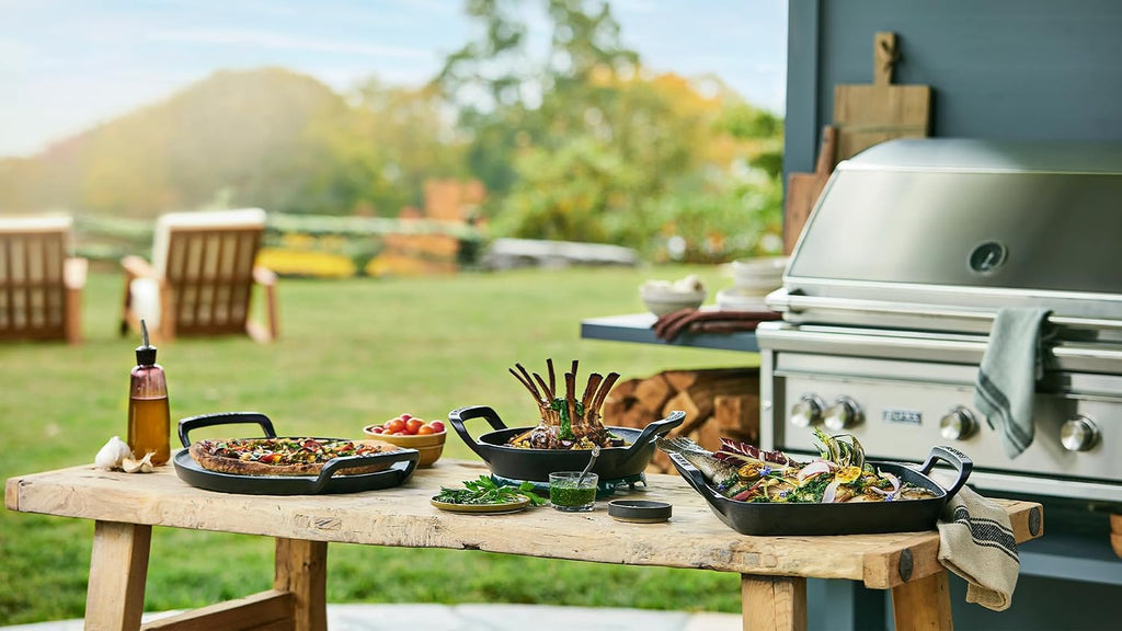 Le Creuset Alpine Outdoor Collection Enameled Cast Iron Square Grill Basket, 12'