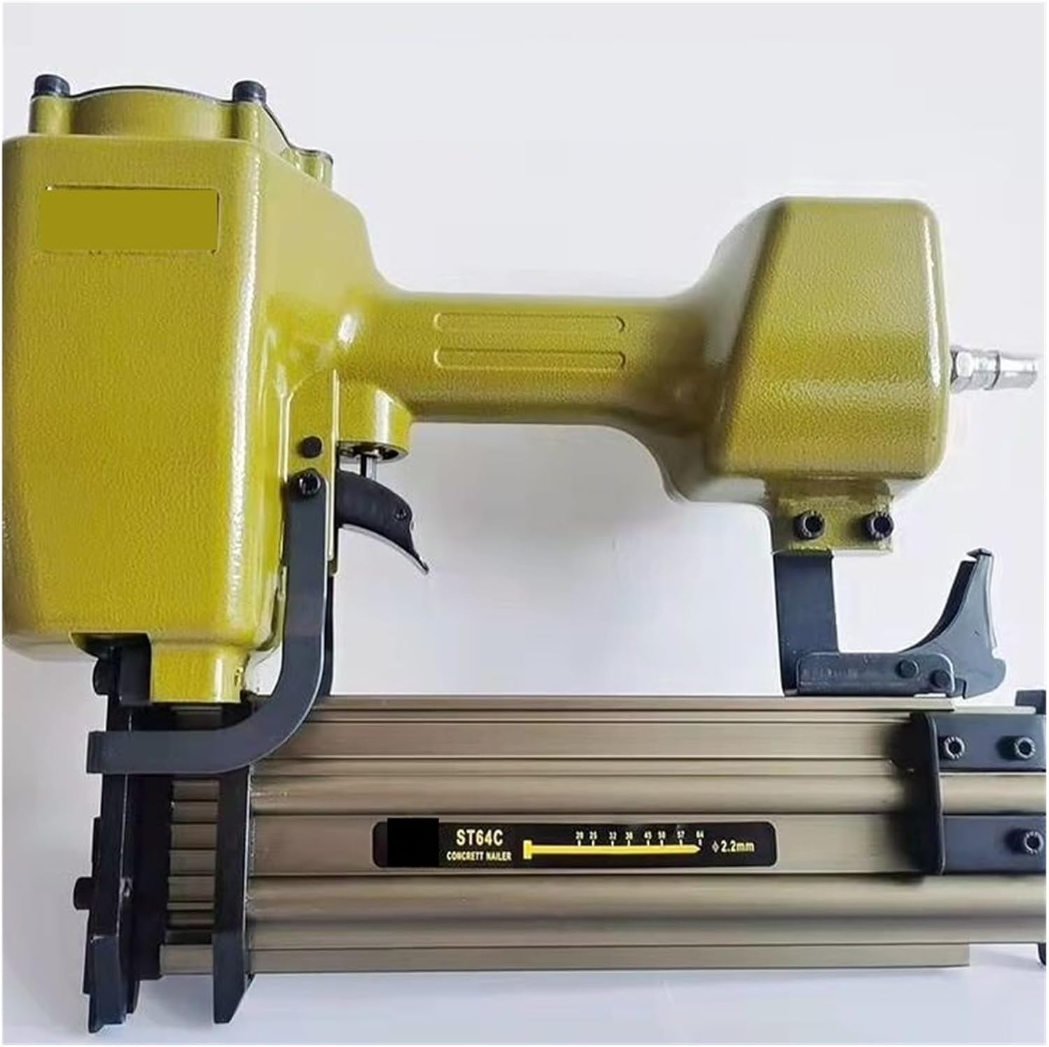 Pneumatic Nailer, ST64 Concrete T Nailer Tool Furniture Heavy Pneumatic Air Finish ST Steel Nail Gun Decorative Trims Concrete T Nailers,for Carpentry(ST64A)