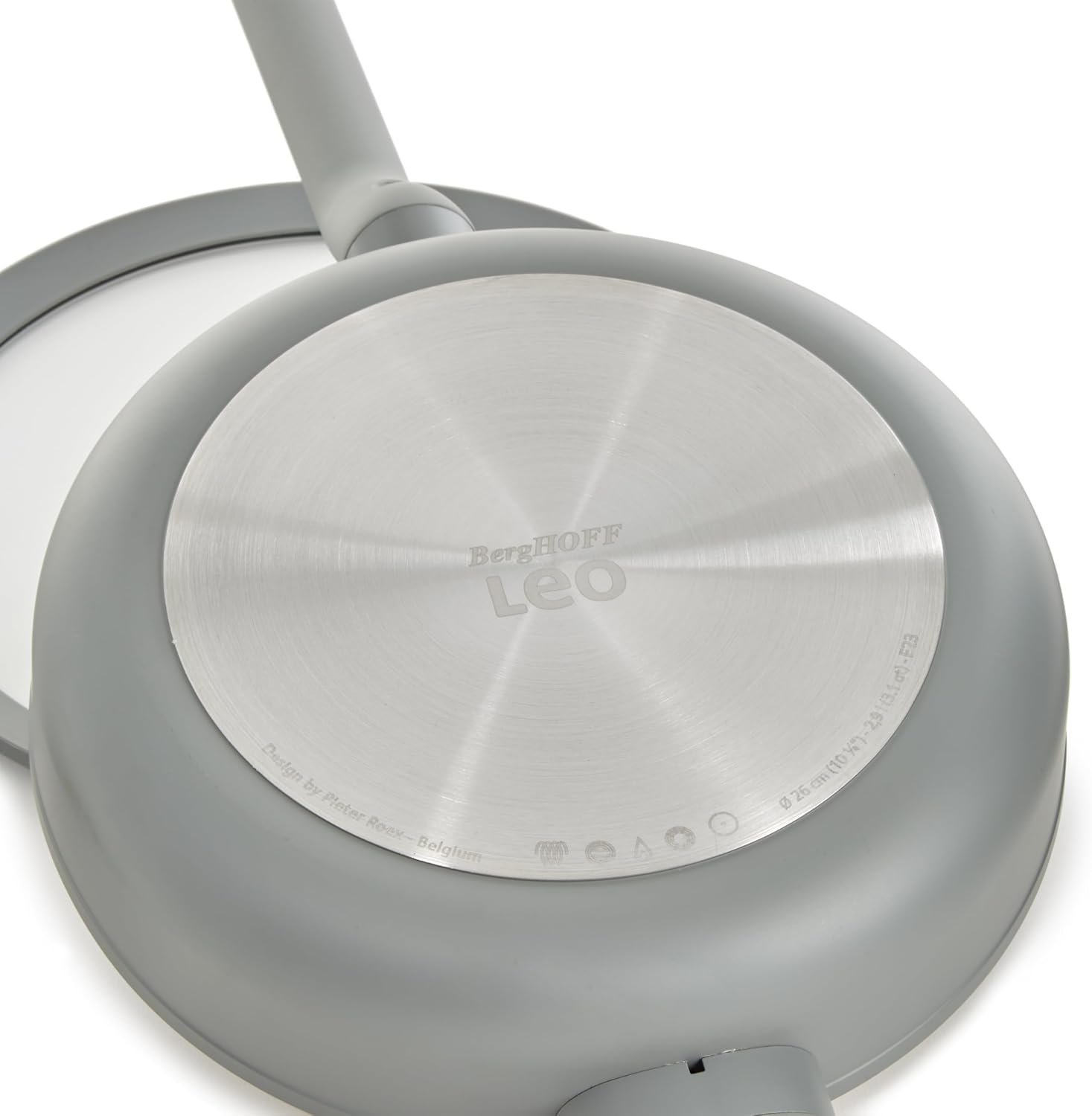 BergHOFF Balance Nonstick Ceramic Sauté Pan 10.25in, 3.1qt. with Glass Lid, Recycled Aluminum, CeraGreen Non-toxic Coating, Stay-cool Long Handle, Induction Pan, Moonmist