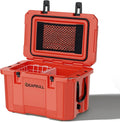 Hard Cooler, Insulated Ice Chest Box Holds Ice for More Days, Portable Cooler with Handle, Cup Holders, Double Latches for Camping Drink, Beach, Picnic, Fishing, Boat, Barbecue