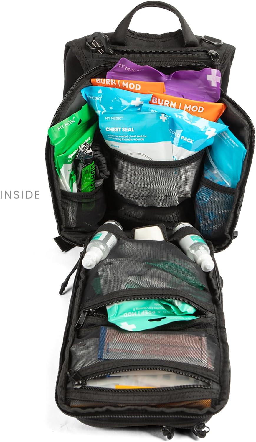 My Medic Recon PRO - HSA FSA First Aid Kit - 250+ First Aid and Survival Essentials, Supplies, & Must Have IFAK for Home, Car, Office or Business - Black