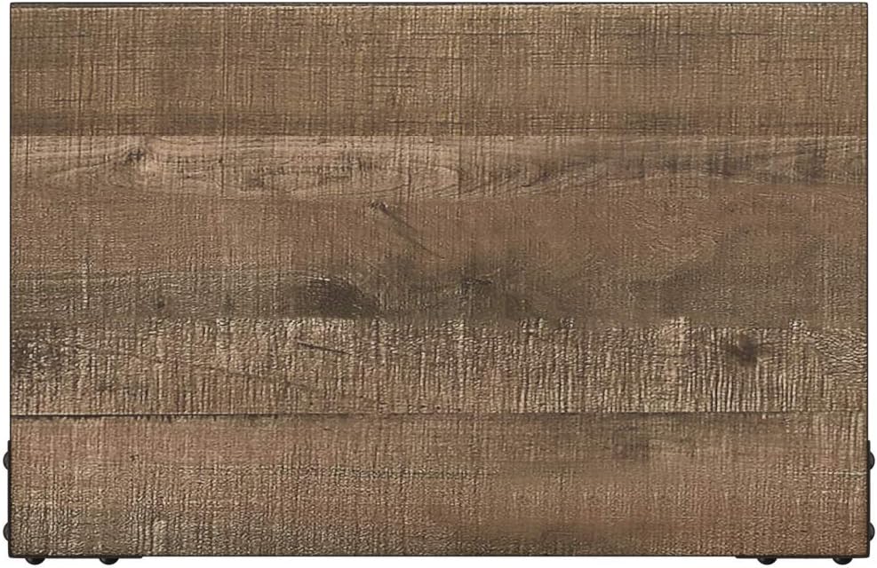 Signature Design by Ashley Trinell Rustic 2 Drawer Nightstand with USB Charging Stations, 29.65' Tall, Warm Brown