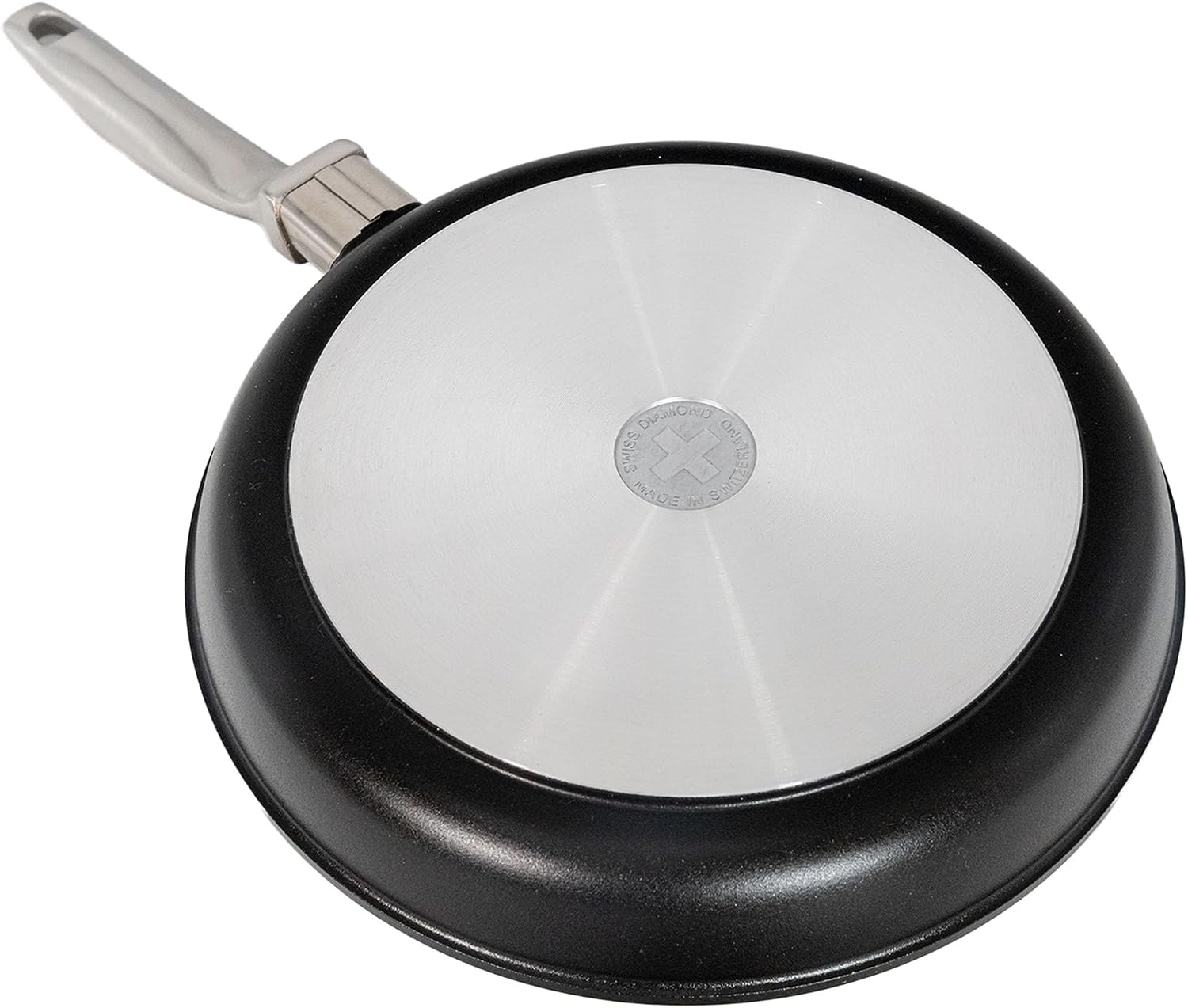 Swiss Diamond Nonstick Frying Pan Hybrid Ceramic and Diamond-Infused Fry Pan With Glass Lid, Dou Ceramic, Dishwasher and Oven Safe Fry Pans (10.25 IN)