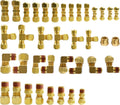 38PCS DOT Air Brake Line Fittings Kit – Brass Push to Connect & NPT Assortment, 1/4' 3/8' 1/2' 5/8' Quick Connect Air Hose Repair Kit for Semi Truck, Tractor, Trailer & Industrial Air Systems