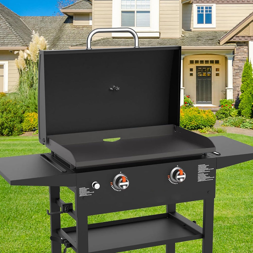 Upgrade Hinged Lid for Blackstone 1517 28 Inch Omnivore Griddle (2024 Model), 5857 Griddle Hood Flat Top Lid for Blackstone 28' 2206 2269 Grill Hood