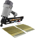 NuMax SFR2190WN Pneumatic 21 Degree 3-1/2' Full Round Head Framing Nailer with Nails (500 Count)