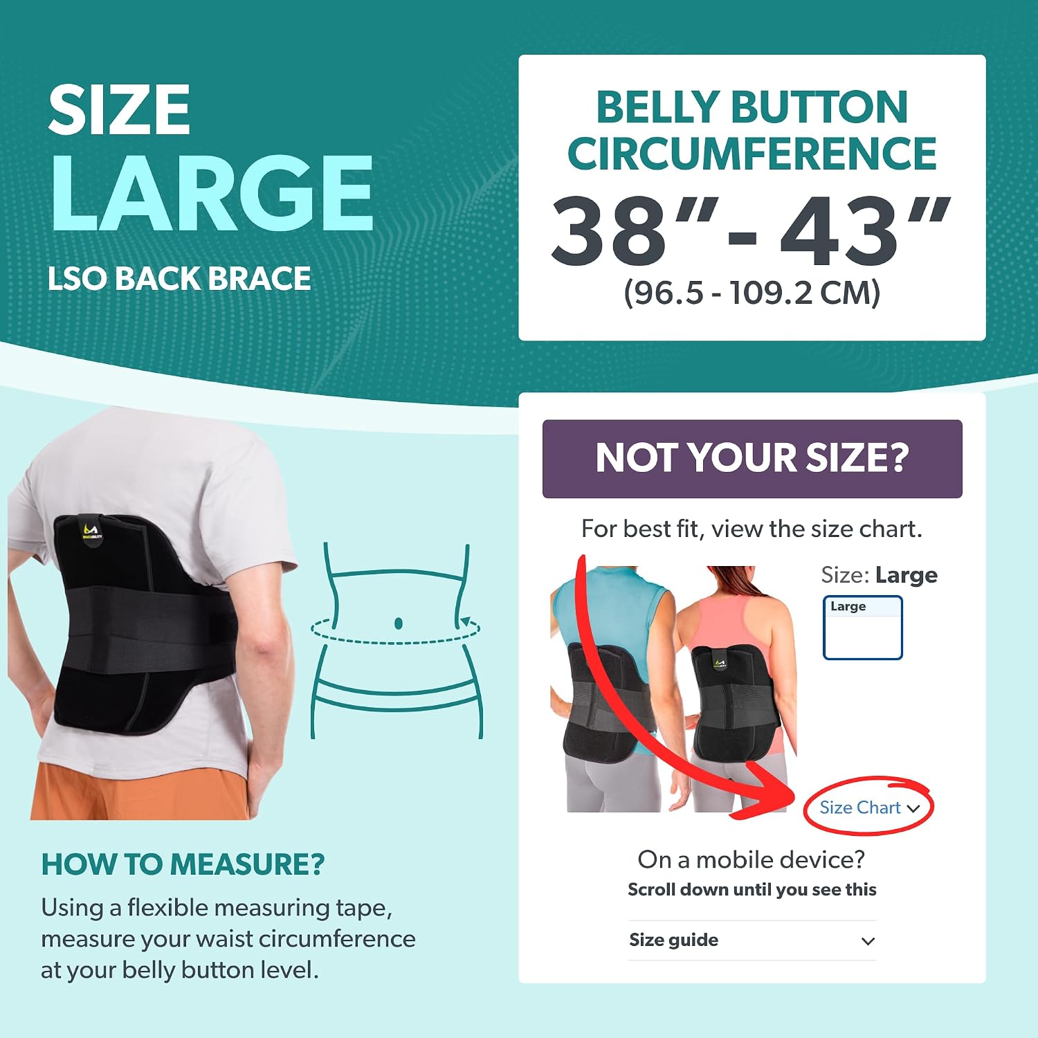 BraceAbility LSO Back Brace for Women and Men - Medical-Grade Lumbar Brace for Herniated Disc, Sciatica, Spinal Stenosis, Spondylolisthesis, Post-Surgery Recovery, Hot and Cold Therapy (L)