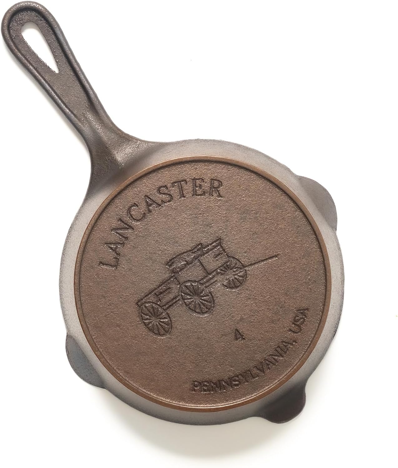 Lancaster Cast Iron No. 4 Skillet - 7' skillet for eggs, desserts, sides, and more - Made in the USA