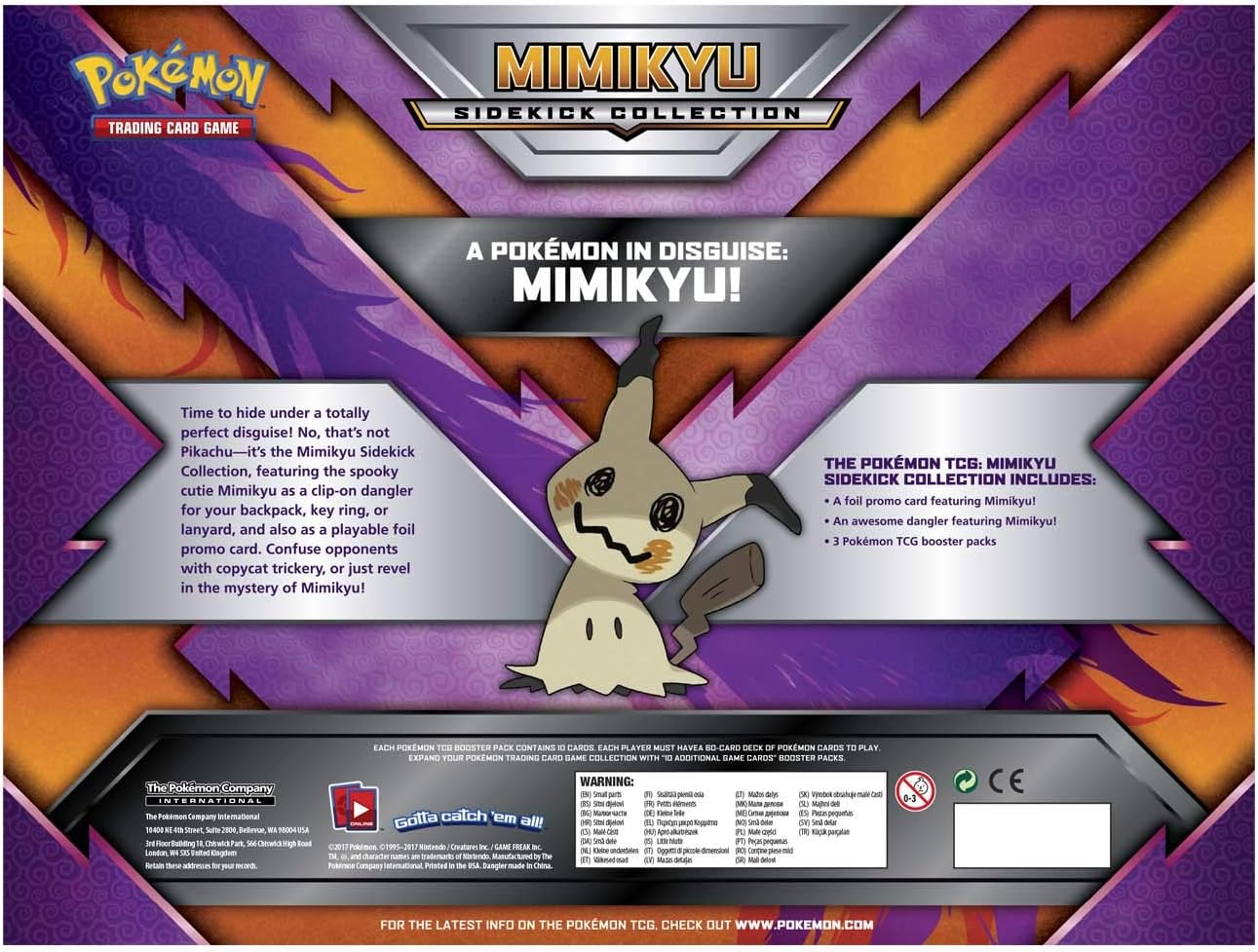 Pokemon TCG: Mimikyu Sidekick Collection Box, 728192497759