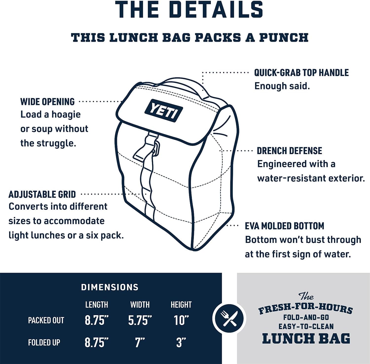 YETI Daytrip Packable Soft Cooler Lunch Bag, Firefly Yellow