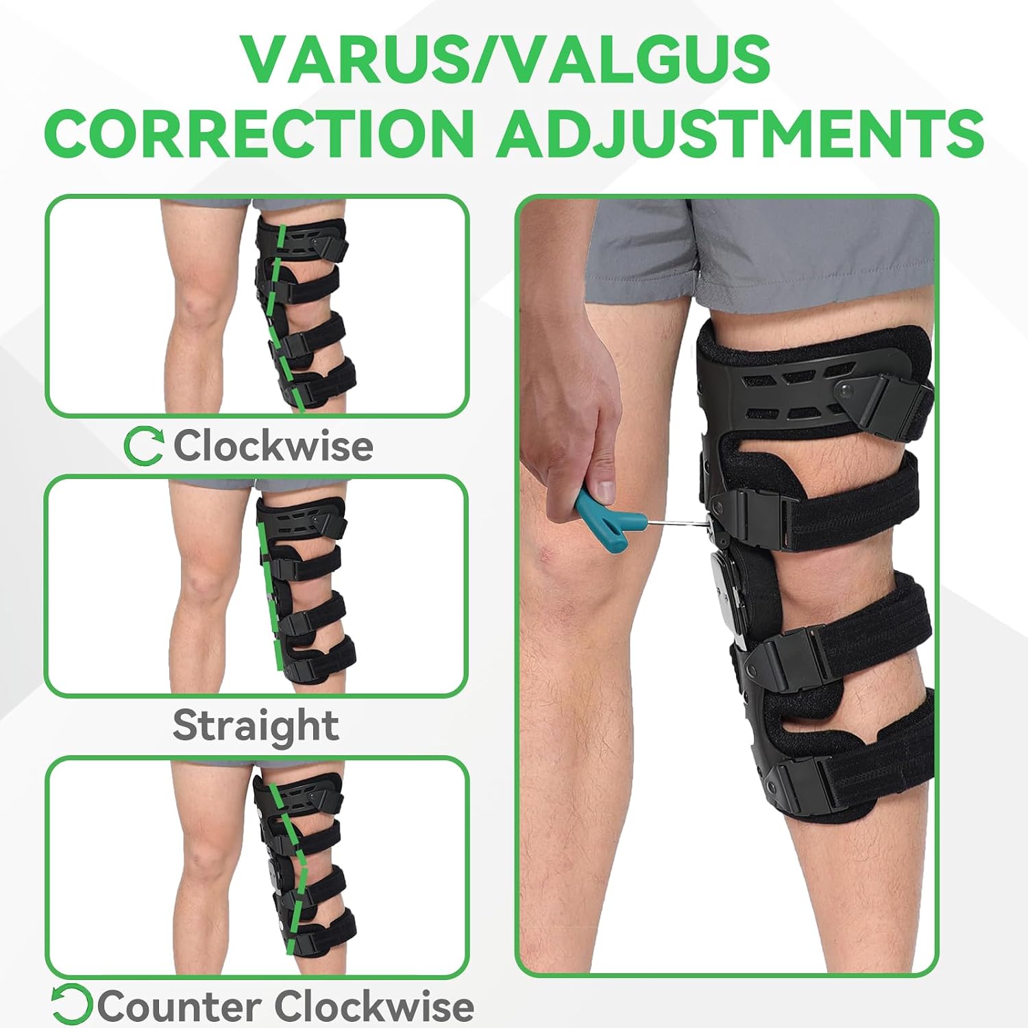 Orthomen Lateral Unloader Knee Brace for Osteoarthritis, Arthritis Knee Pain Relief, Bone on Bone Joint Degeneration Offloader L1851 L1843 with Built in Hex Key, Outside (Right)