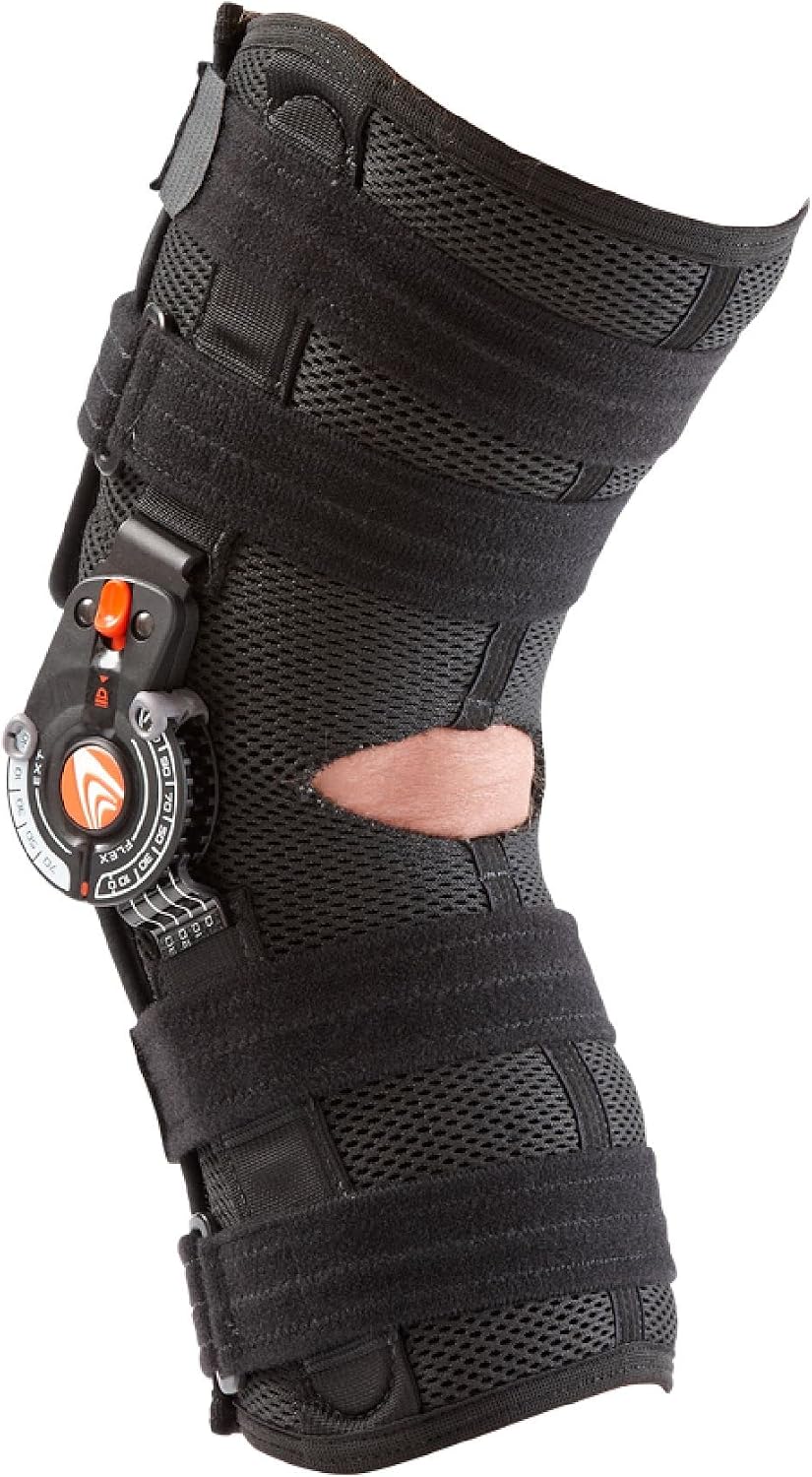 Breg Recover Knee Brace, Short, Airmesh, Open Back, Wraparound (X-Small)