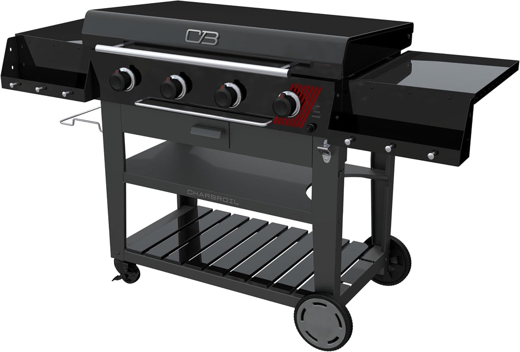 Charbroil 36' Performance Series Deluxe Propane Gas Griddle with Cart 4 Burner Flat Top Grill, Black - 463285924