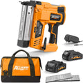 ALLOYMAN 20V 18GA Cordless Brad Nailer, with 2 * 2.0Ah Battery & Charger, Nail Gun Battery Powered, Up to 2 Inch, 2 Firing Modes, Adjustable Depth, 1000pcs Nails Included for Upholstery & Woodworking