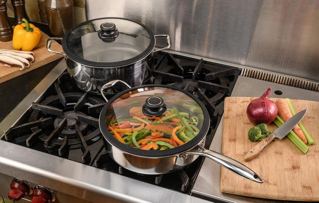 Black Cube Frieling Quick Release Nonstick Sauté Pan with Lid - 11-Inch/4.5 Quart Induction Cookware - Deep Frying Pan/Skillet for Kitchen - Hybrid Cookware - Deep Skillet Nonstick with Lid