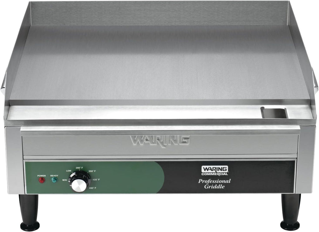 Waring Commercial WGR240X Countertop Electric Griddle, 24' Cooking Surface, 240V, 3000W, 6-20 Phase Plug