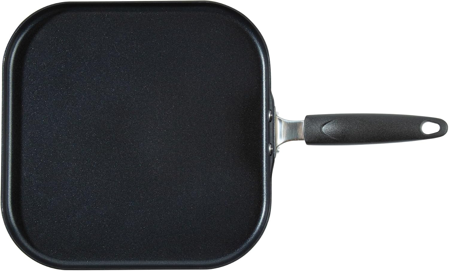 Restaurantware Nonstick Griddle Pan - 10 Count 11 x 11 Inch Aluminum Nonstick Frying Griddle With Bakelite Handle - Square Frying Pan With Even Heating - Black Cooking Surface For Home Kitchens