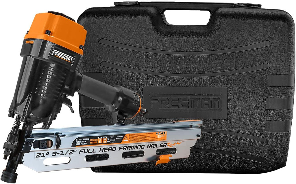 Freeman PFR2190 Pneumatic 21 Degree 3-1/2' Framing Nailer with Case