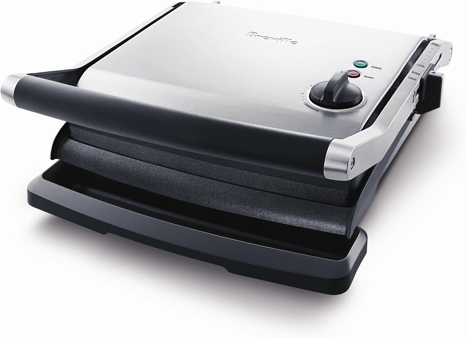 Breville BGR200XL Panini Grill and Sandwich Maker, Brushed Stainless Steel