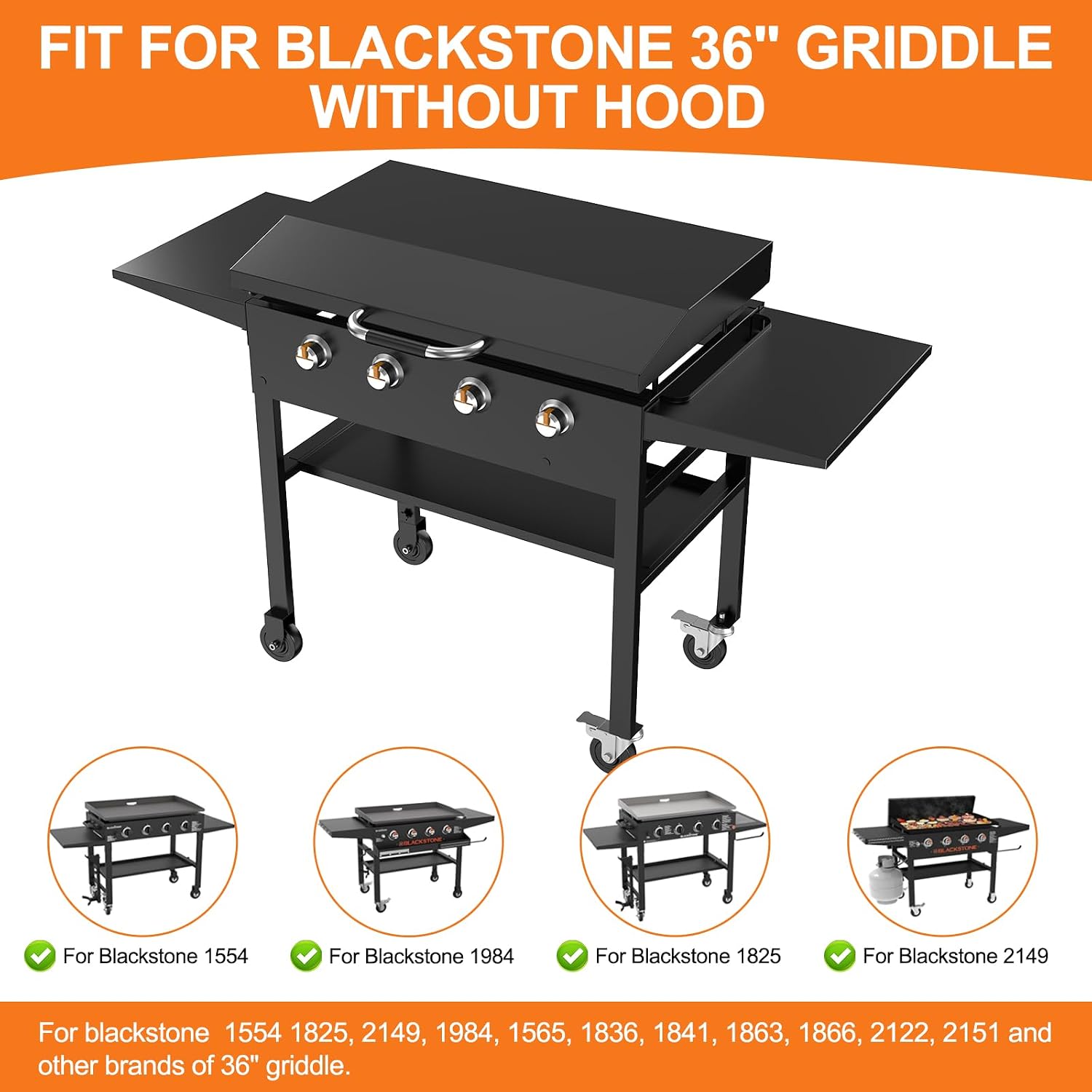 Back Hinged Lid with Handle for Blackstone and Other Brand 36' Griddles, Griddle Accessories Hard Cover Hood for Blackstone 36' Griddle 1825 1818 1836 1899 1863 1866 2122 1923 1565 1554 1560 2149 1841