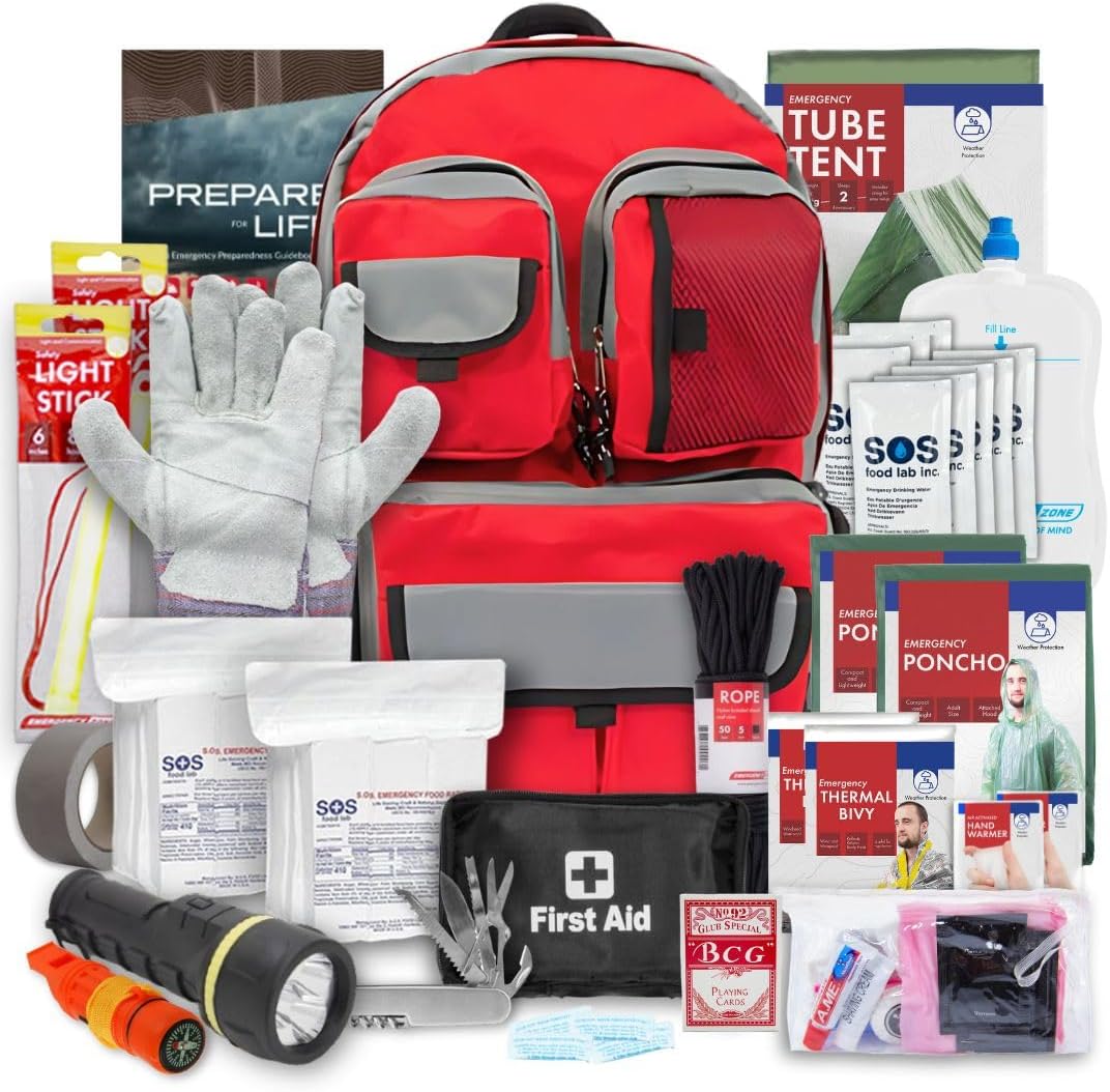 Family Emergency Kit | All-in-one Survival Kit Backpack for Earthquake, Flood, Disaster Relief, Civil Unrest & Outdoor - Survival Bag & Emergency Preparedness Kit for Families