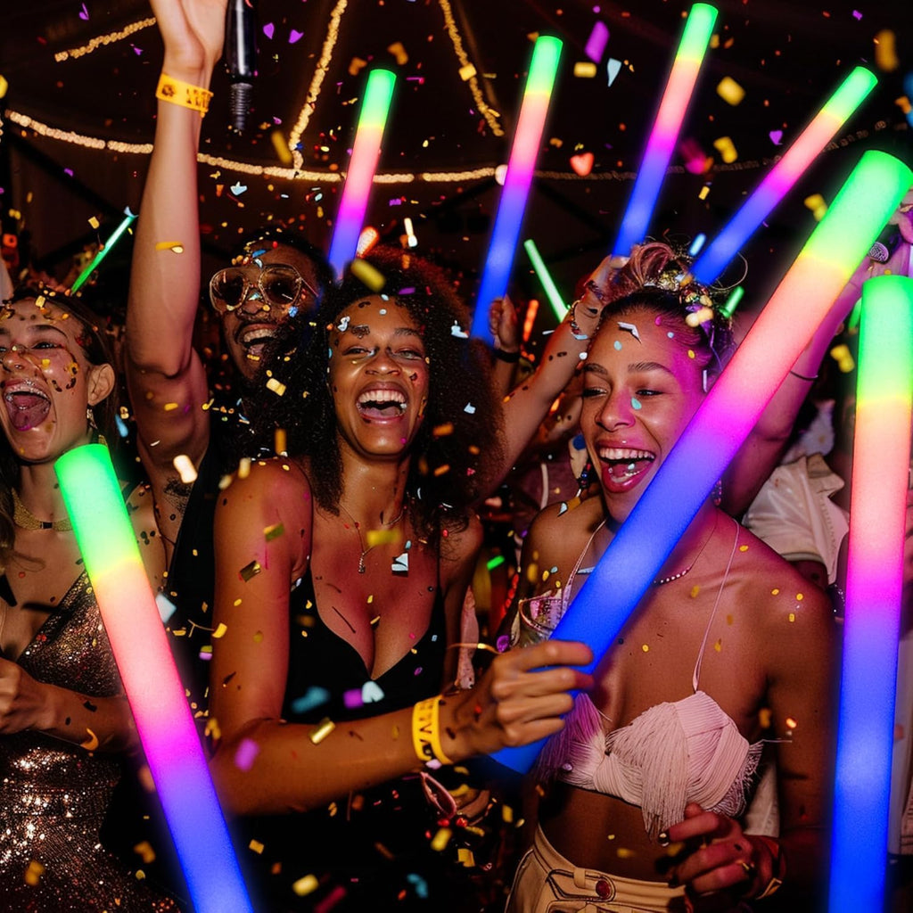 216-Pack Foam Sticks Bulk – Our Premium LED Foam Light Up Sticks Are Perfect as Wedding Glow Sticks for Reception, Parties, and Club Events! Ideal as Light-Up Party Favors, Reception Supplies.