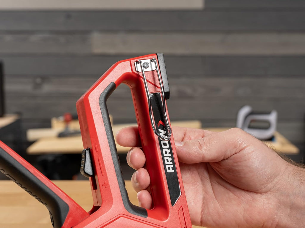 Arrow T501 5-in-1 Manual Staple & Nail Gun, Wire Stapler, and Brad Nailer for Wood, Upholstery, Construction, Insulation, Crafts, Fencing, and Cable, Black/Red (Pack of 4)