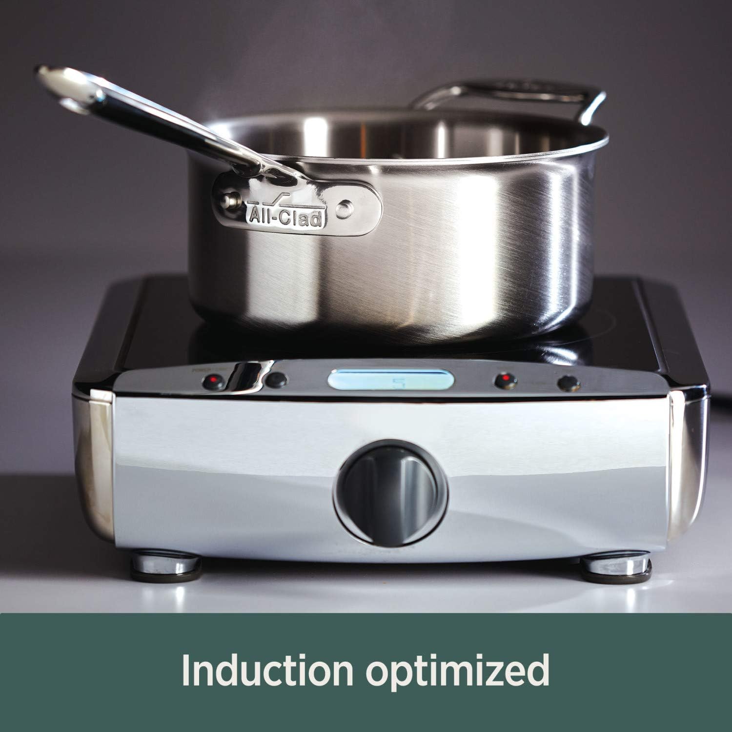 All-Clad D5 5-Ply Brushed Stainless Steel Fry Pan 10 Inch Induction Oven Broiler Safe 600F Pots and Pans, Cookware Silver