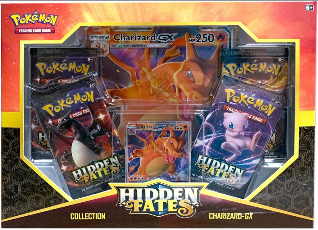 Pokemon Sun & Moon 11.5 Hidden Fates Assorted Gx Box- Charizard-GX, Raichu-GX, or Gyarado-GX