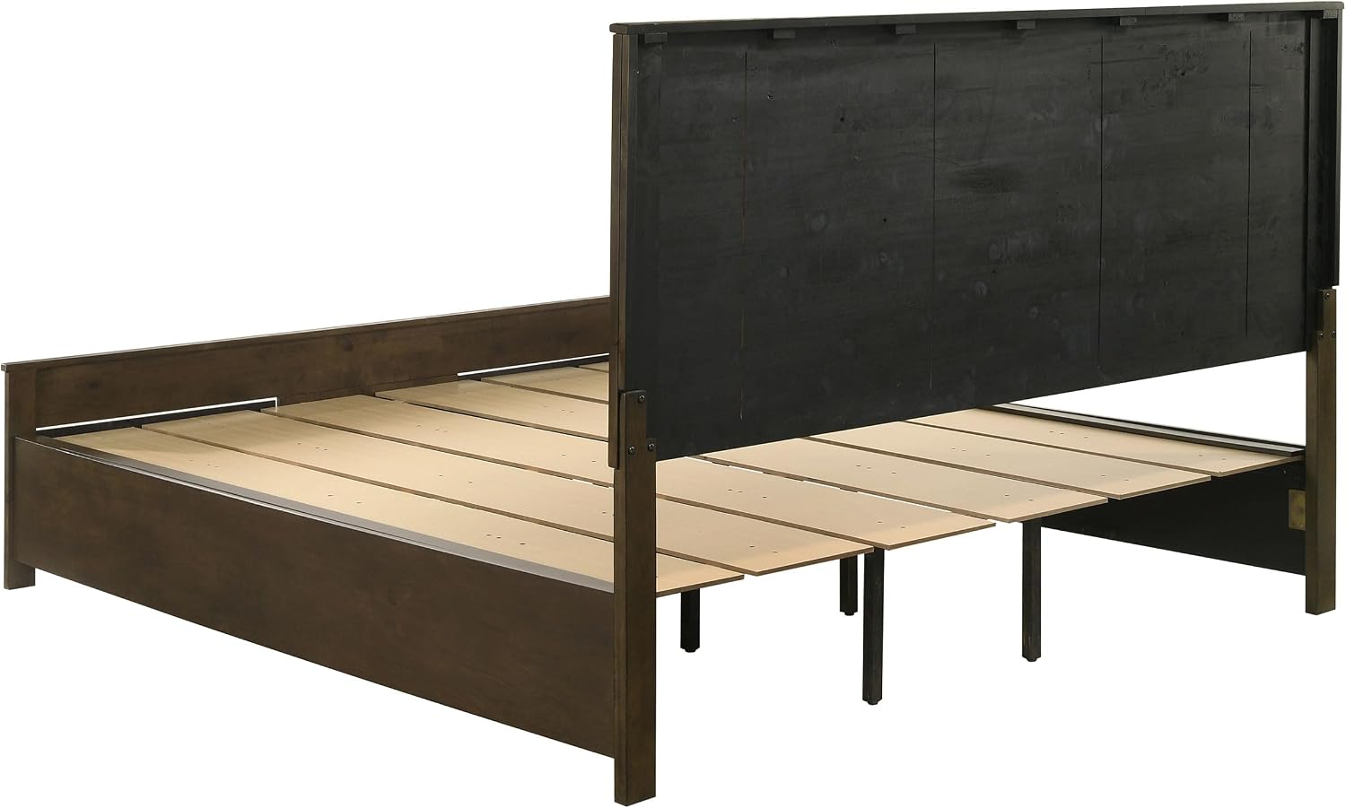 Coaster Home Furnishings Woodmont Farmhouse 5-Piece Bedroom Set California King Size Storage Panel Bed Frame 54-inch Headboard Rustic Golden Brown 222631KW-S5
