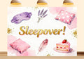 20X10ft Fabric Sleepover Party Backdrop Pajamas Pillow Fight Slumber Spa Makeup Background Party Decorations Girls Slumber Party Supplies Photo Booth Props