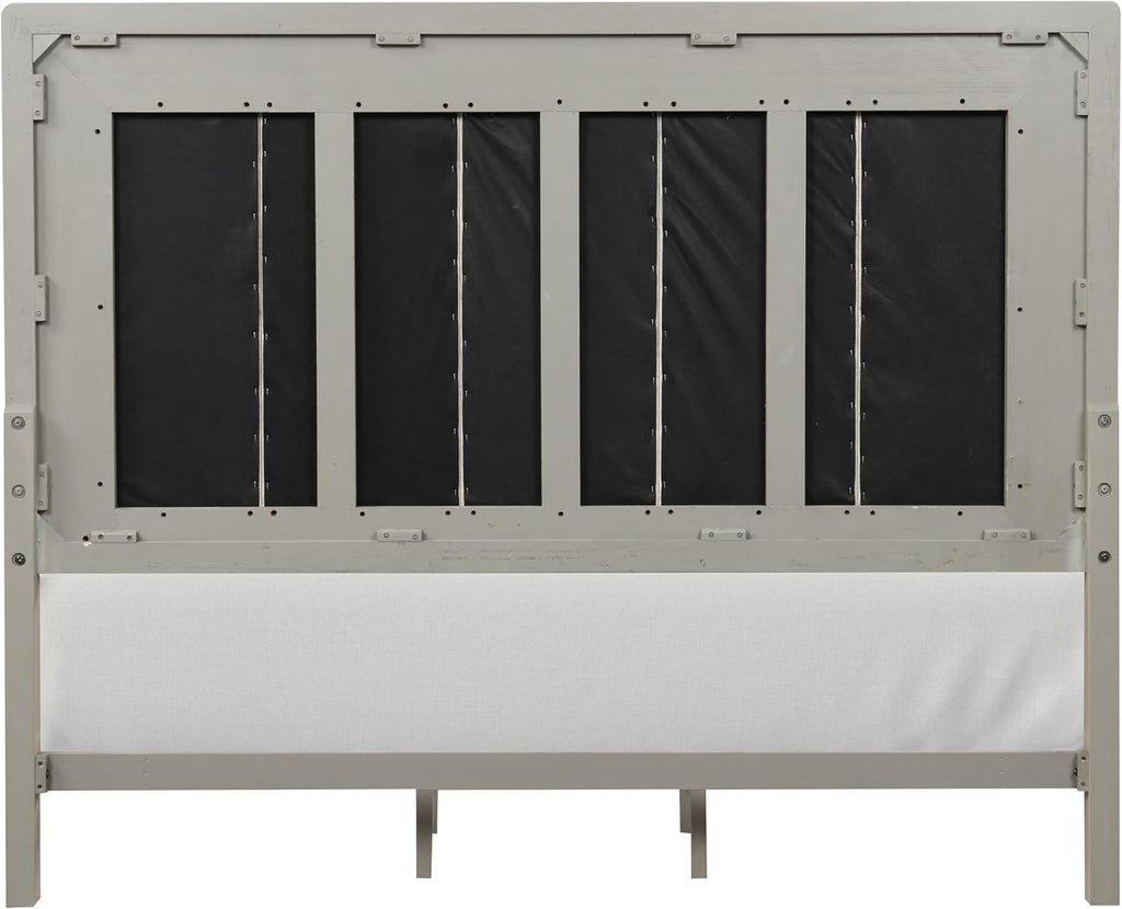 Furniture of America Veralyn Modern Solid Wood 5-Piece Bedroom Set with Channel Padded Headboard, Black Metal Handle, Felt-Lined Top Drawer, Angled Bracketed Feet, Box Spring Needed, King, Oak