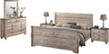 Roundhill Furniture Amerland Contemporary White Wash Finish 5-Piece Bedroom Set,