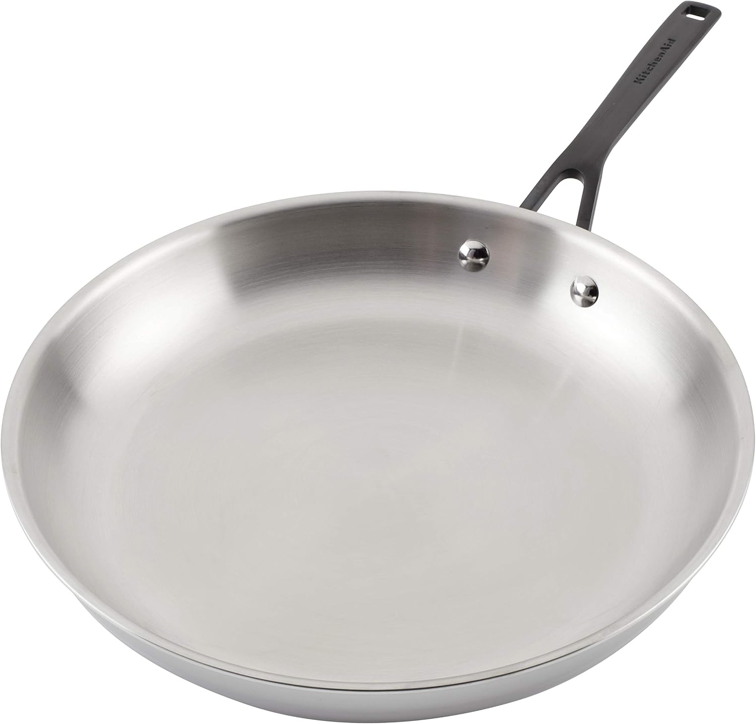 KitchenAid 5-Ply Clad Polished Stainless Steel Fry Pan/Skillet, 12.25 Inch