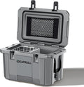 Hard Cooler, Insulated Ice Chest Box Holds Ice for More Days, Portable Cooler with Handle, Cup Holders, Double Latches for Camping Drink, Beach, Picnic, Fishing, Boat, Barbecue