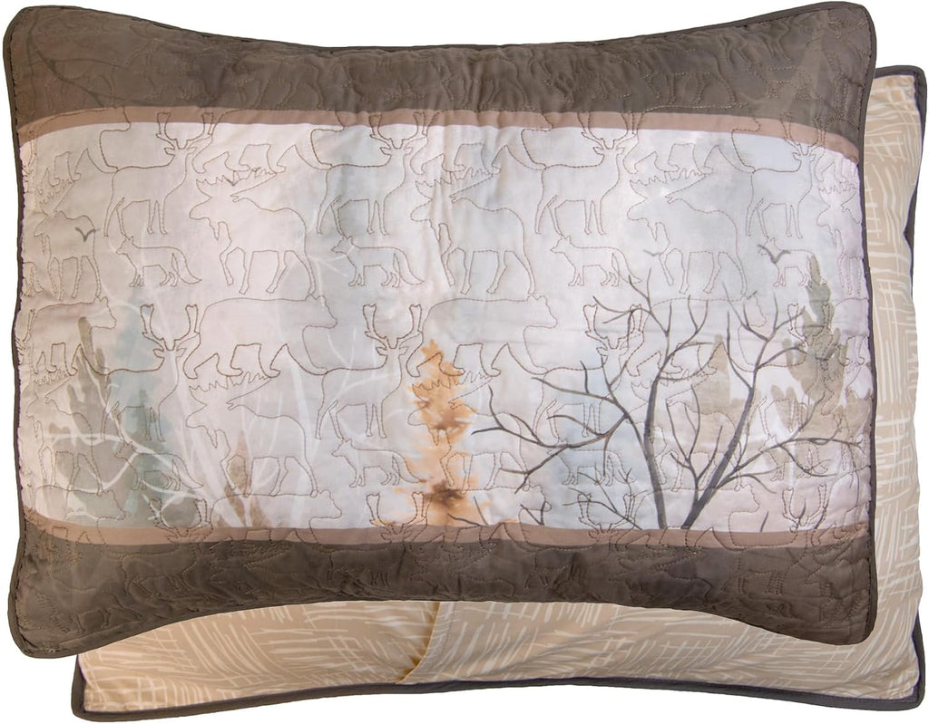 Donna Sharp Dawn Mist Polyester Bedding Set - 3-Piece King Size Quilt Set - Includes 1 Quilt and 2 King Pillow Shams - Machine Washable - Traditional Design