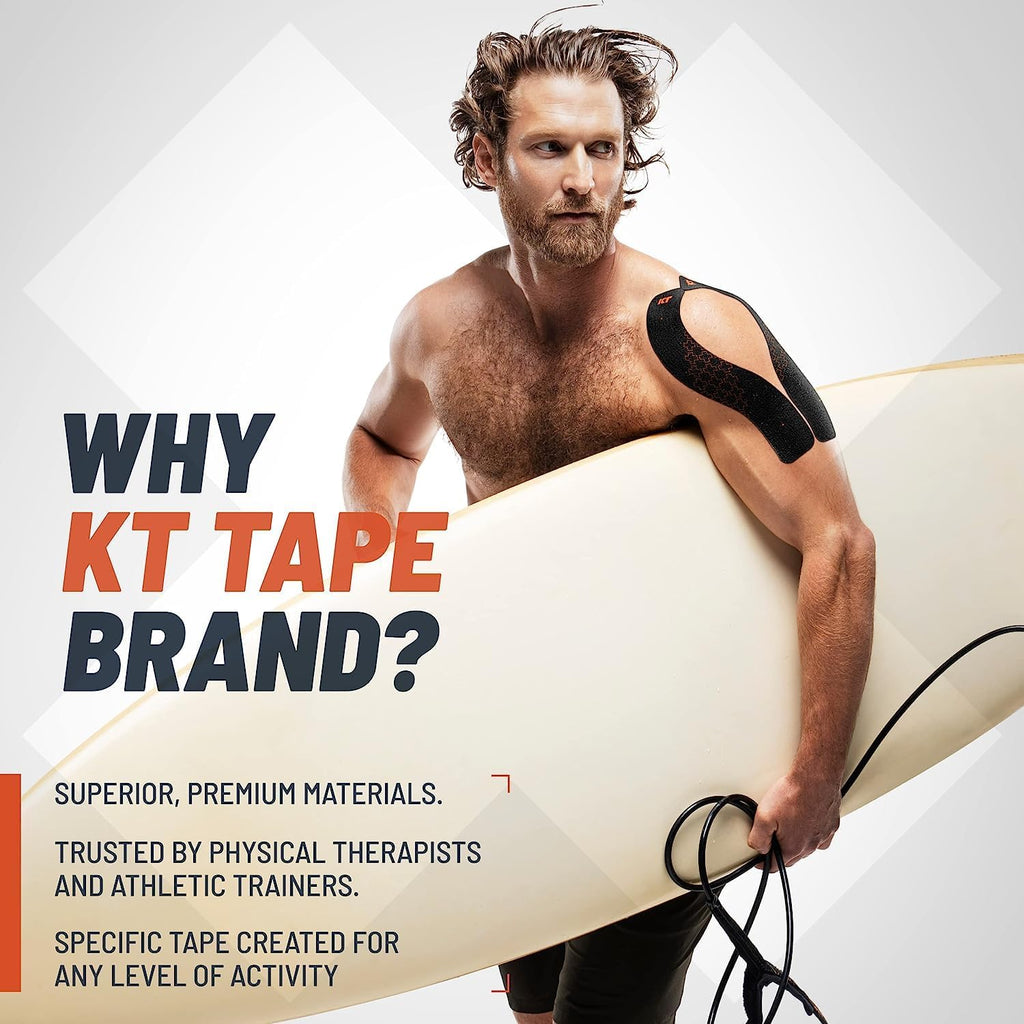 KT Tape PRO Extreme, Synthetic Jumbo Kinesiology Athletic Tape, 150 Count, 10' Precut Strips, Titan Tan