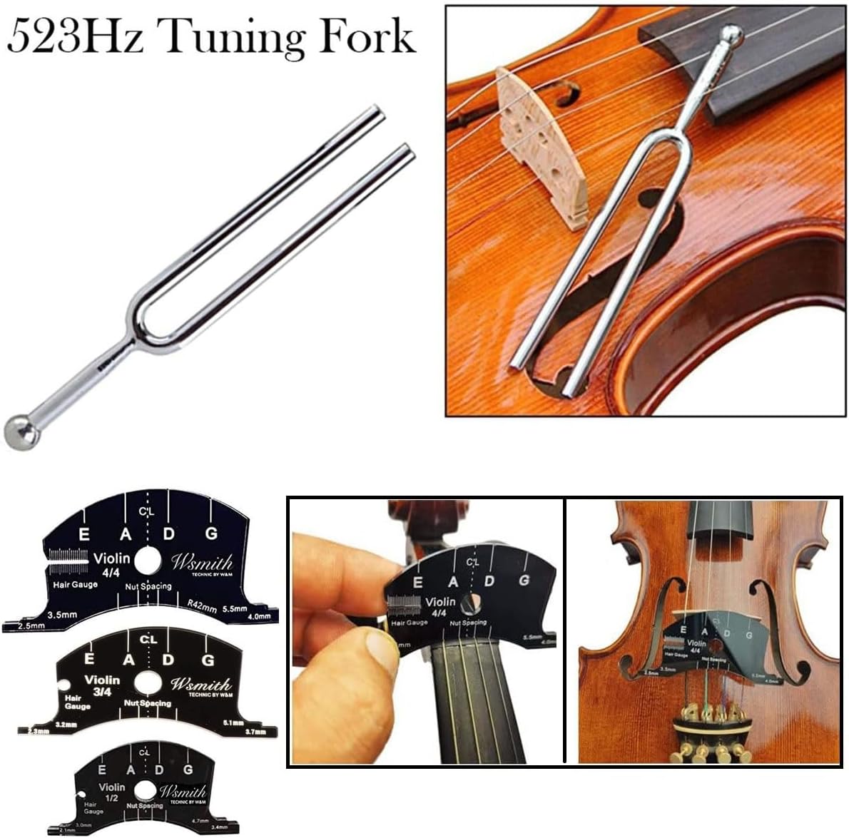 35Pcs Violin Luthier Repair Making Tool Kit, Violin Fingerboard Scraper Set, Purfling Groove Knife Crack Repair Tuning Fork Bridge Clamp Sound Post Fingerboard Template Maintenance Tool