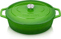 vancasso Enameled Cast Iron Dutch Oven, 9.3 Quart Dutch Oven Pot with Lid, Oval Dutch Oven Cast Iron Pot with Non Stick Enamel Coating for Bread Baking