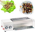 Table Top Portable Gas BBQ Grill, 41x23 cm Griddle with Removable Grease Tray, Thermostat for Temperature Control, Indoor & Outdoor Use for Picnic, Camping, Garden, Terrace & Beach