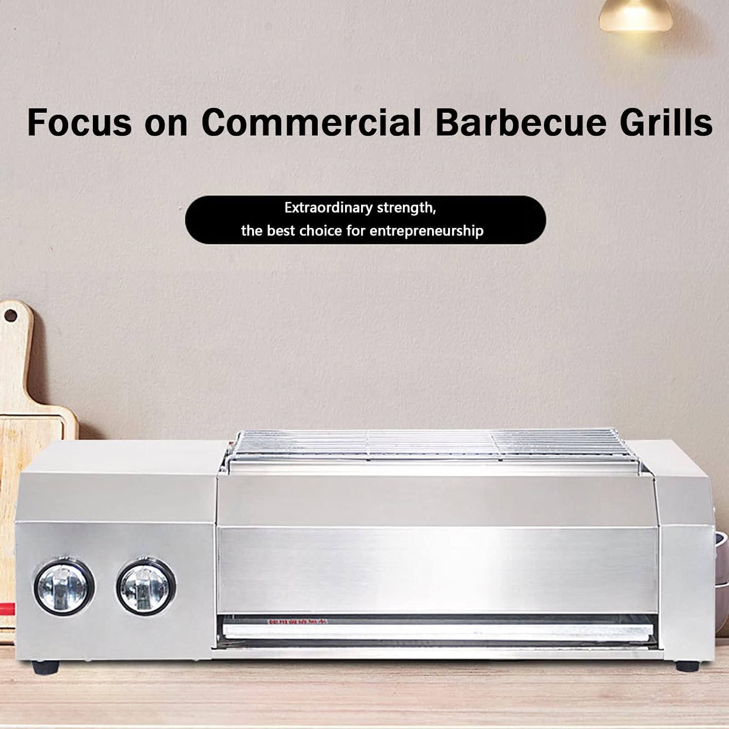 Table Top Portable Gas BBQ Grill, Gas BBQ Grill for Indoor and Outdoor Use, Table Top Griddle, Coating Grill Surface 41x23 cm, Removable Grease Tray, for Picnic Camping Garden Terrace Beach