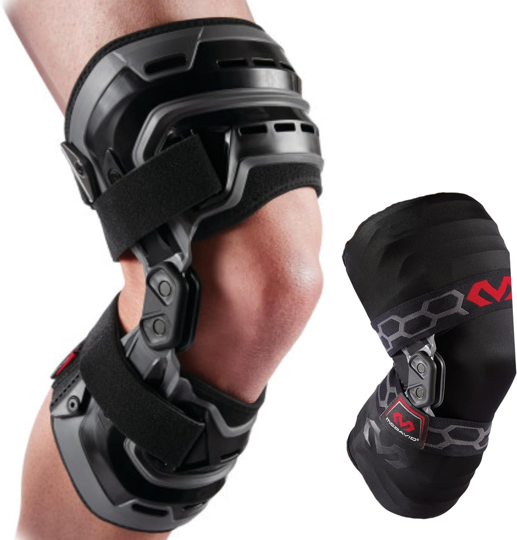 McDavid Knee Brace, Heavy Duty Hinged Knee Braces for Knee Pain, Instabilities, Ligament, ACL, MCL, PCL, Meniscus Injury, Pain Relief, Recovery, Preventive Hyperextension, Left or Right Side