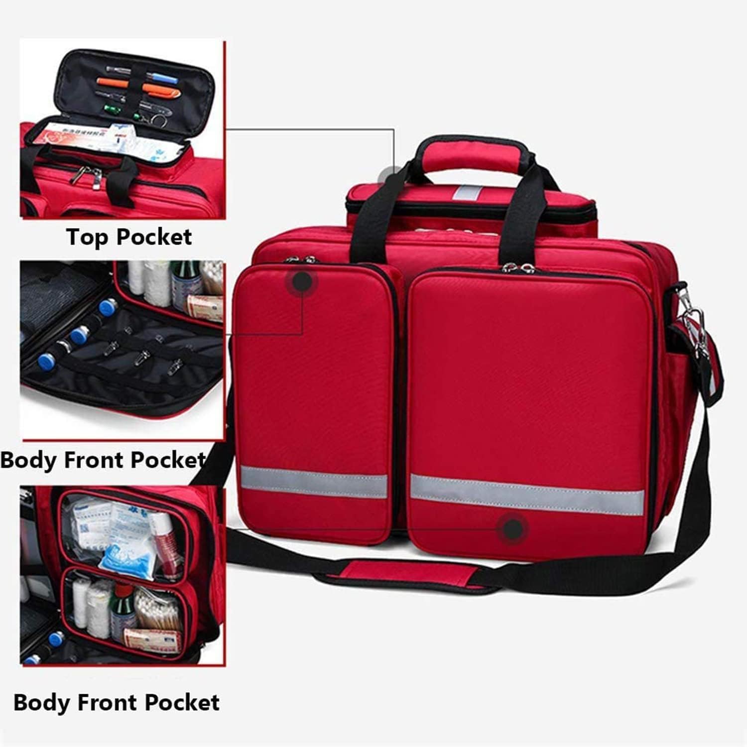 COYEUX Family Emergency Medical Kits Bag, Paramedics Medical Trolley Bag, for Emergency First Responders - Waterproof and Durable Trauma Bag