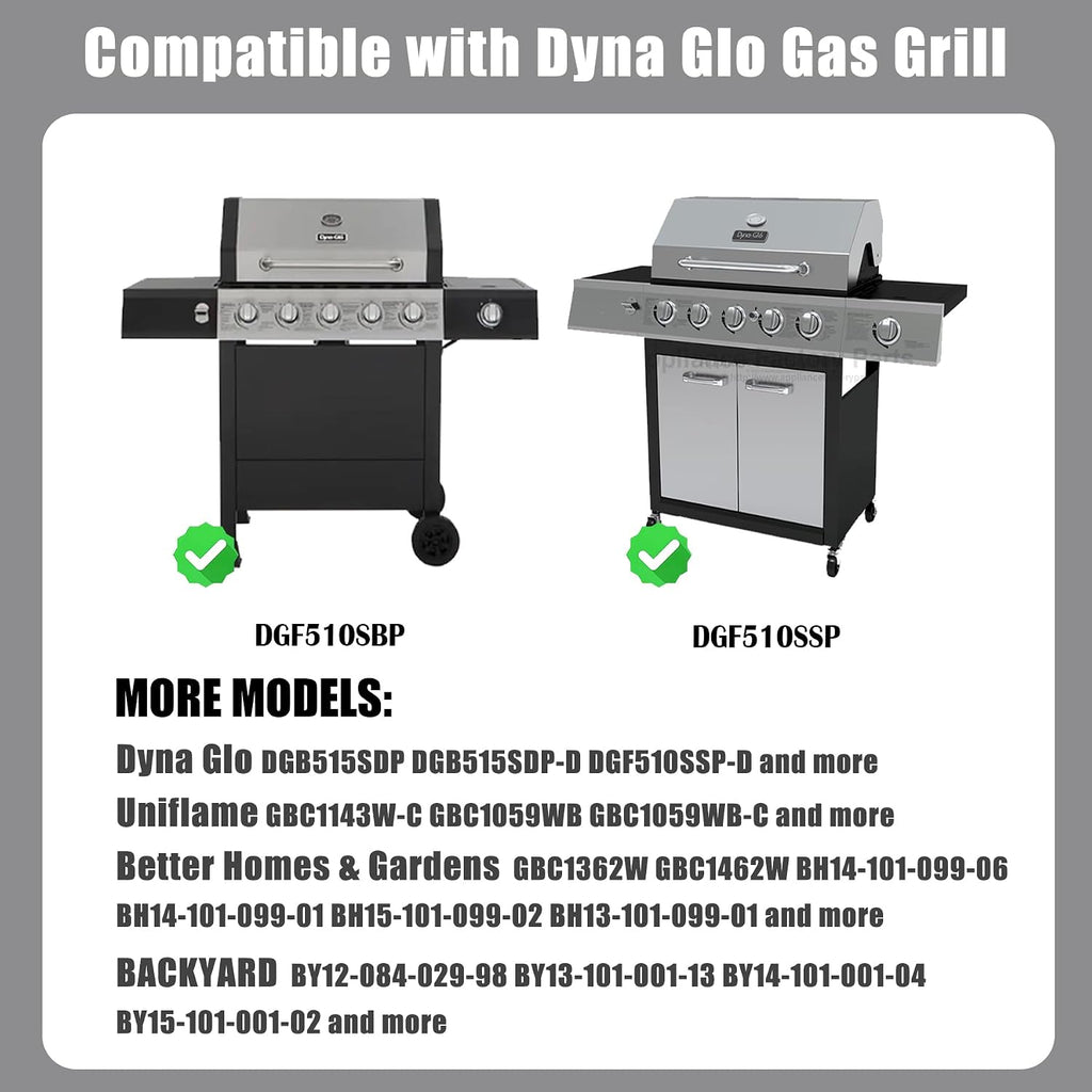 SafBbcue Full Size Griddle Inserts for Dyna Glo Grill Replacment Parts DGF510SSP DGF510SBP Flat Top Griddle for Backyard Grill Parts BY13-101-001-13 BY14-101-001-04, Carbon Steel