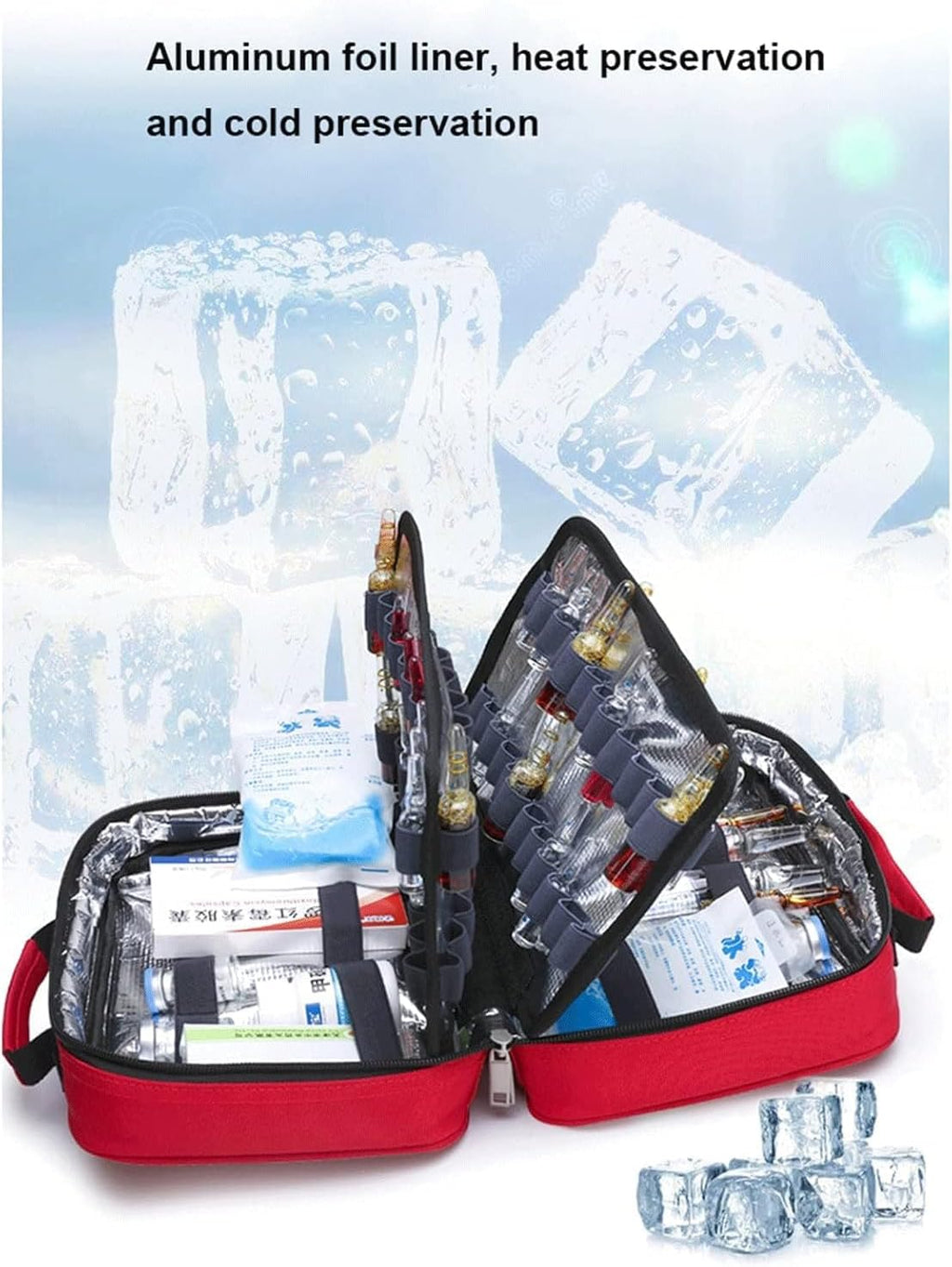 Medical Trauma Bag Empty Portable First Aid Kits Bag Insulation And Refrigeration Emergency Storage Bag Bag Only
